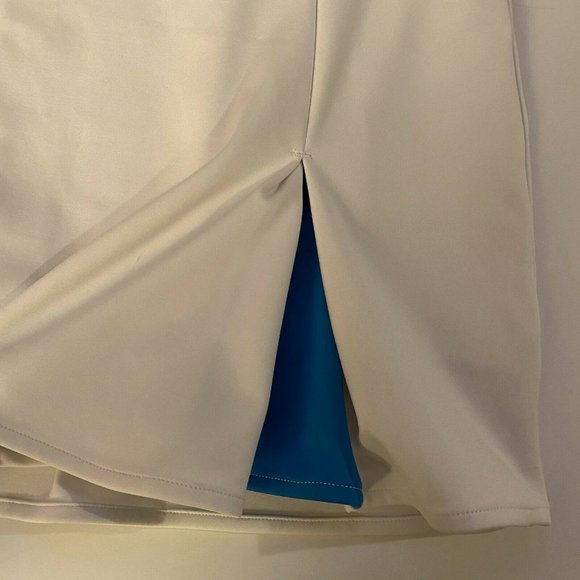 LACOSTE SPORT WOMENS WHITE BLUE SKIRT SIZE 42 - Picture 3 of 9
